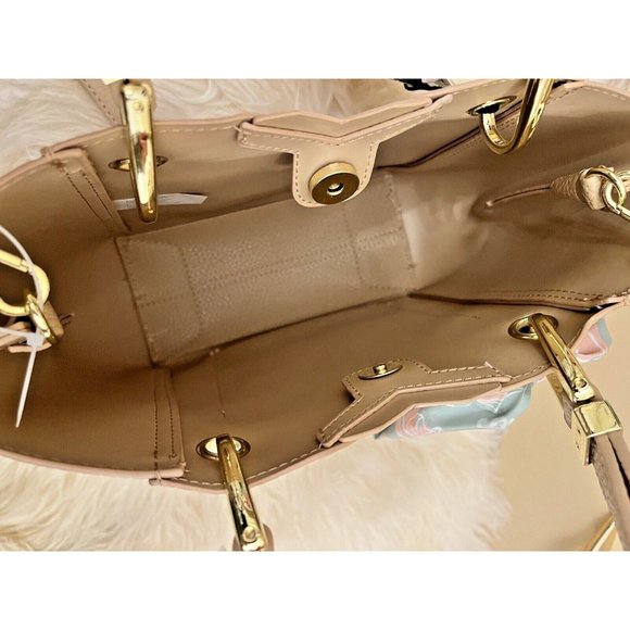 NWT STEVE MADDEN BKARTA SATCHEL CROSSBODY BAG FLORAL BEIGE TIK TOK VIRAL TRENDY - Picture 7 of 7